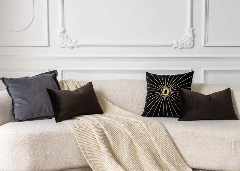 JUSPURBET Velvet Pillow Covers Set of 2 Decorative Throw Pillow Covers for Couch Sofa Bed Soft Lumbar Cushion Covers Cases with Hidden Zipper for Living Room Home Decor,Coffee,12x20 inch - Image 4